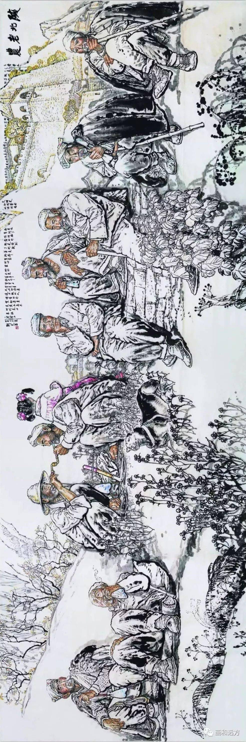 中国写生绘不尽的黄土情中国人物画大师刘文西作品附精彩局部