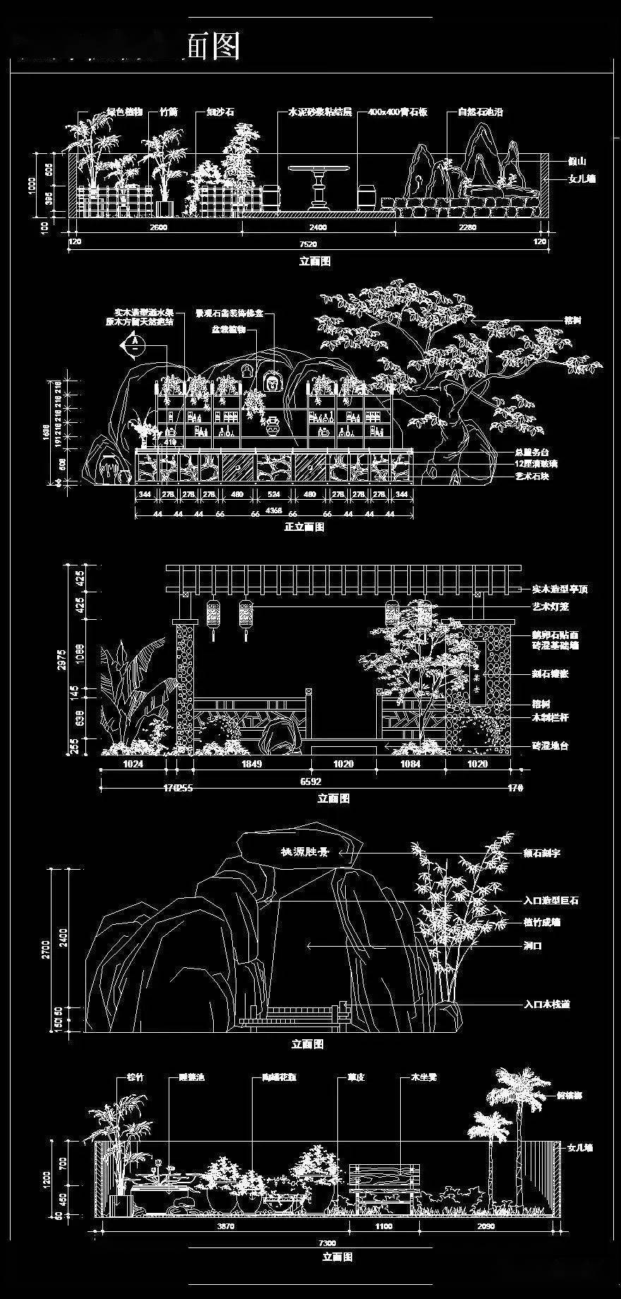 cad植物配置图及苗木表图片