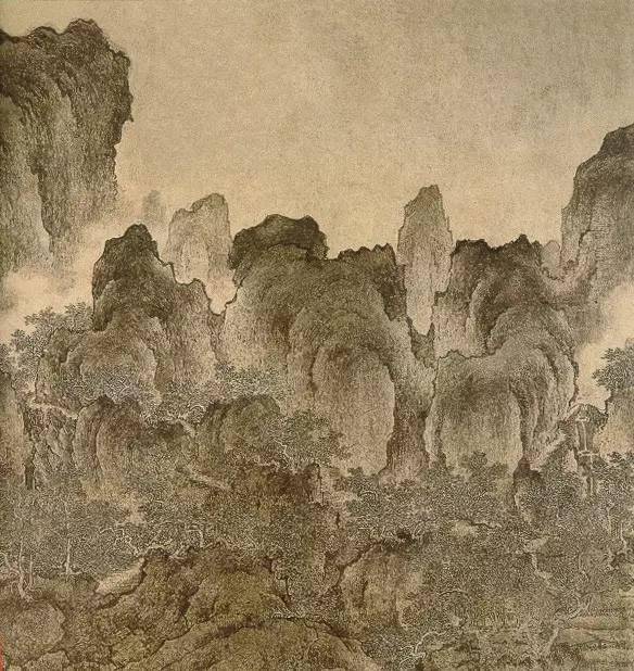 宋 郭熙 幽谷图轴宋 朱锐 溪山行旅图页元赵孟頫洞庭东山图轴上海博物