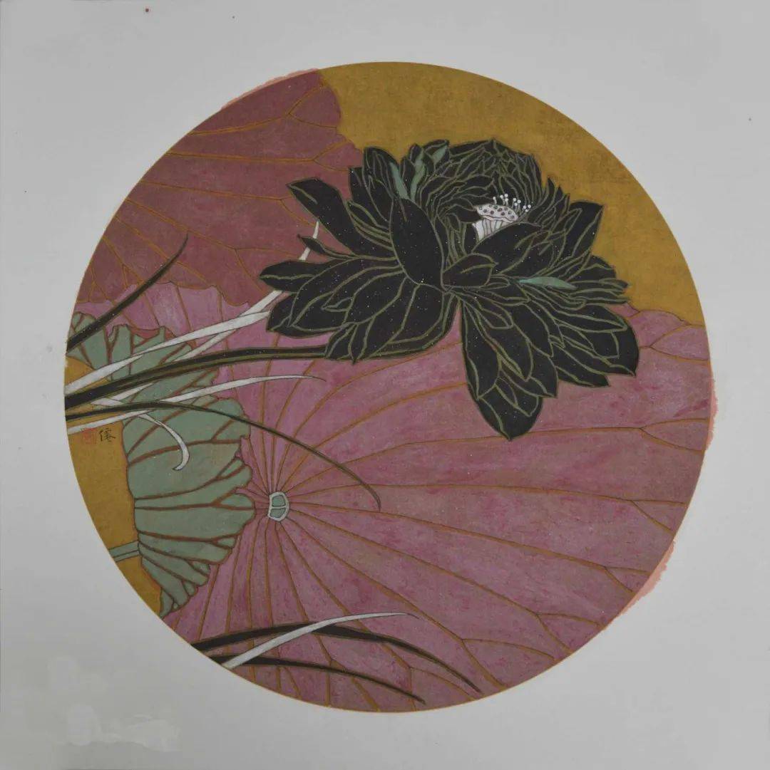 她的人物画空灵流动,意境堆凝_张玉仙_重彩画_中国