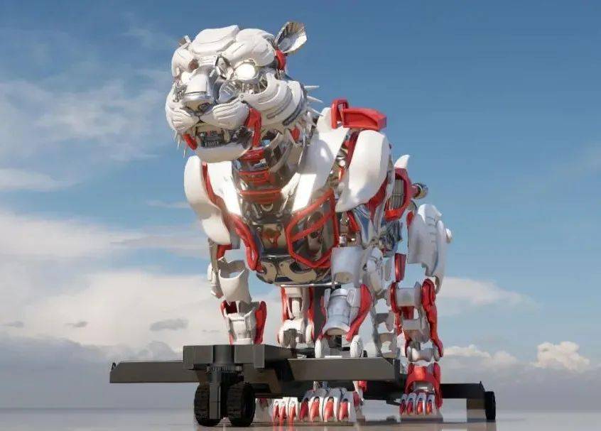 虎年潮这看机械虎即将登陆台儿庄古城