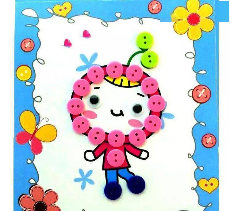 纽扣手工超惊喜用纽扣做出来的手工制作美翻天