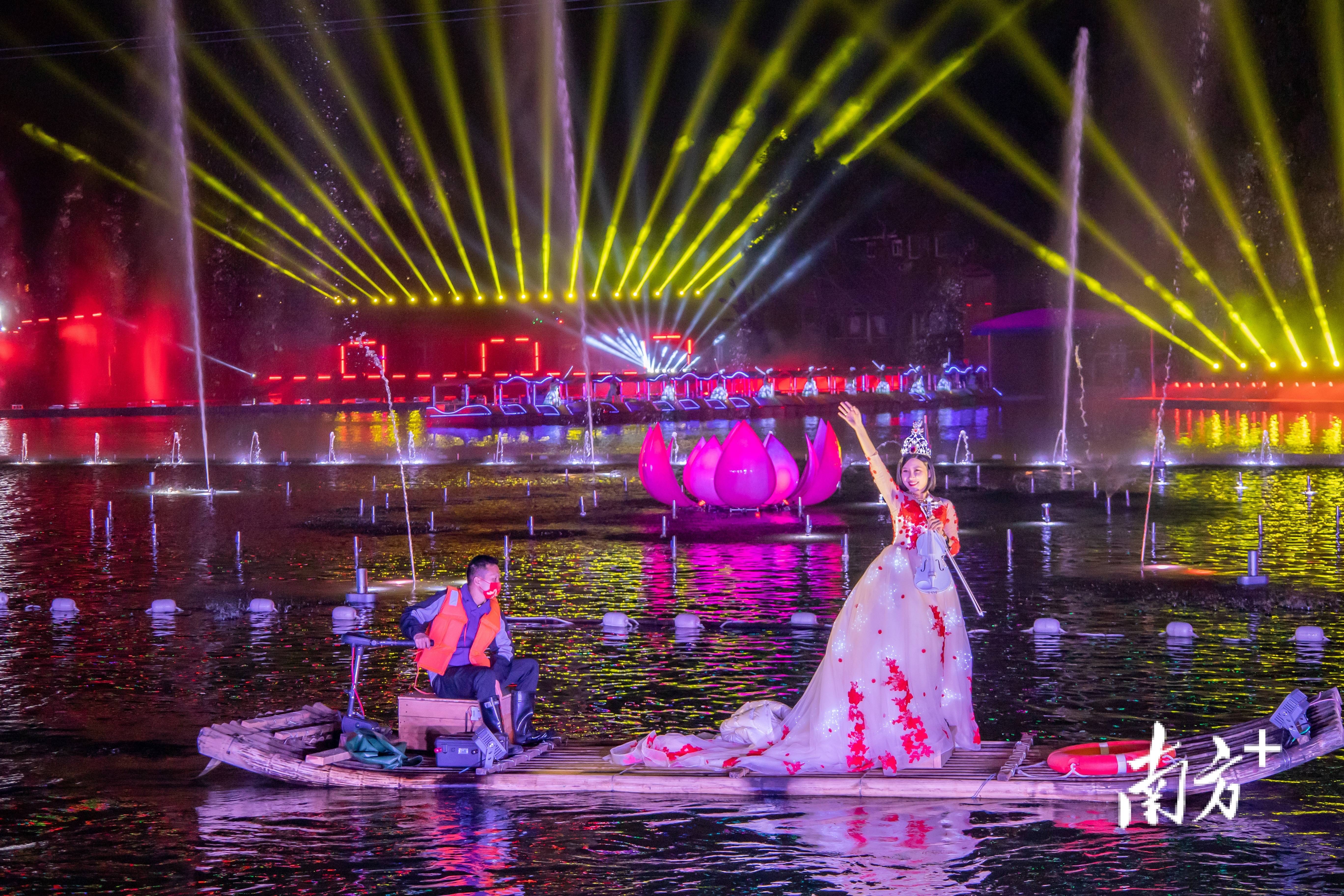 多图打造东莞夜间旅游新名片常平4a景区大型水舞灯光秀抢先看