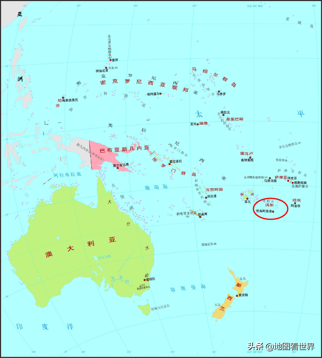 汤加王国位置图片