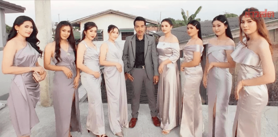 泰国男子"一夫八妻",称未来说不定还有第9个老婆!_纳塔_女子_妻子