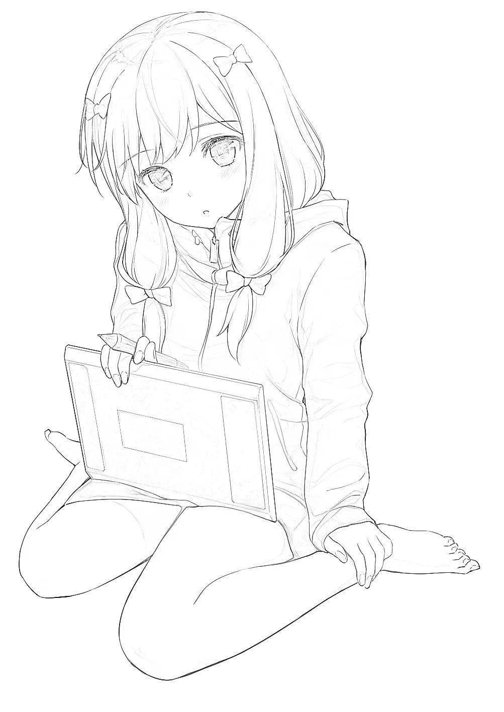 绘画技能分享线稿分享第79期埃罗芒阿老师