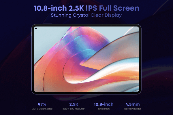 驰为发布新款安卓平板：10.8 英寸 2.5K 打孔屏，联发科 G95
