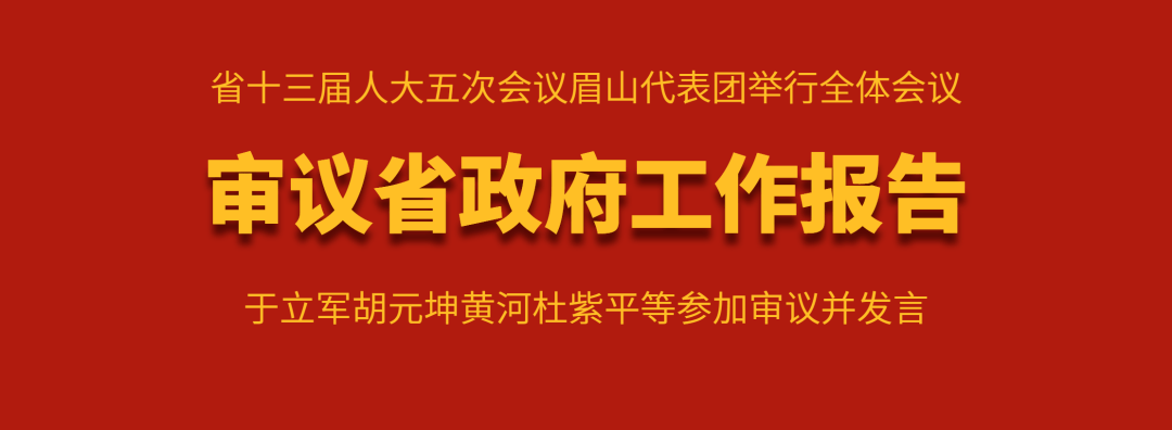 省十三届人大五次会议眉山代表团举行全体会议审议省政府工作报告