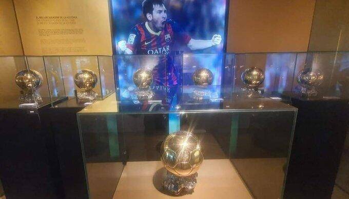 sonny|记者：梅西获得的第七座金球奖奖杯已经被放到了诺坎普博物馆里