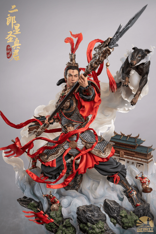 开天工作室推出二郎显圣真君杨戬雕像 售价6580元_盔甲_cm_金麒