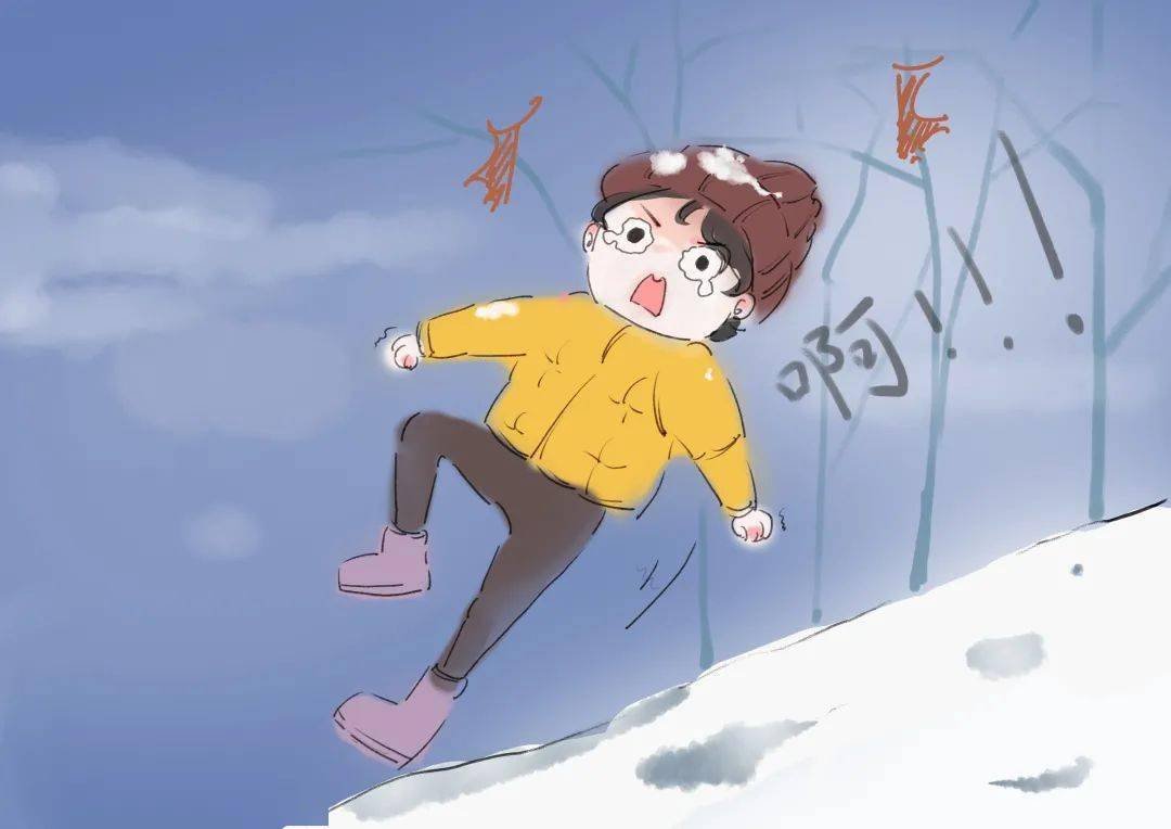 在大雪再摔个大屁蹲下楼到冰上打出溜滑麻溜利索地下雪的地面真招人