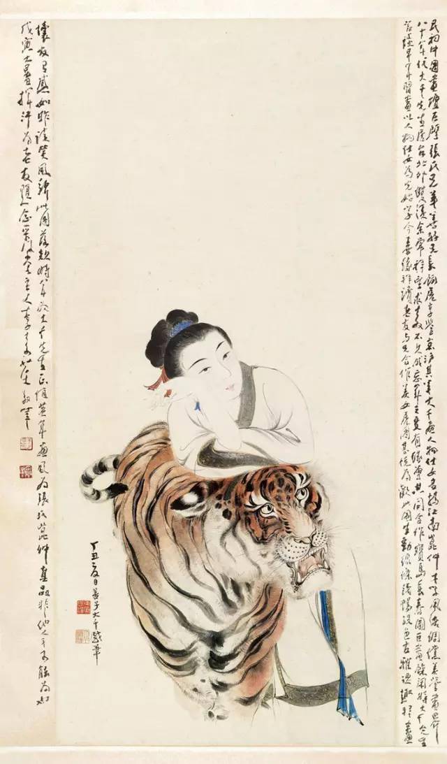 收藏名家画虎栩栩如生虎虎生威