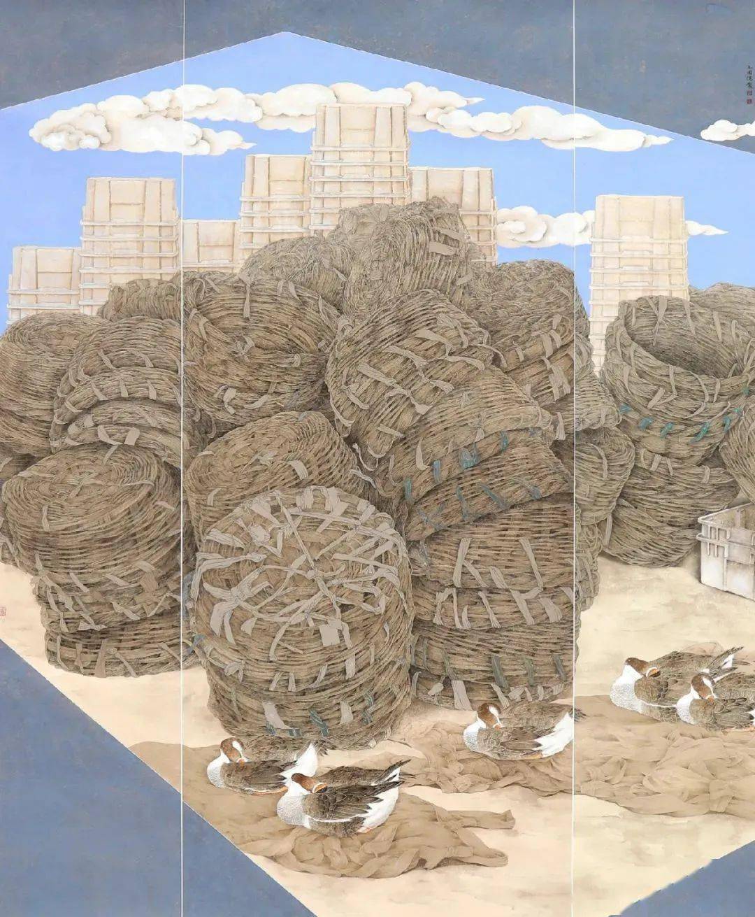 【艺术世界】勾线粉染——王国儒出彩出新的工笔画