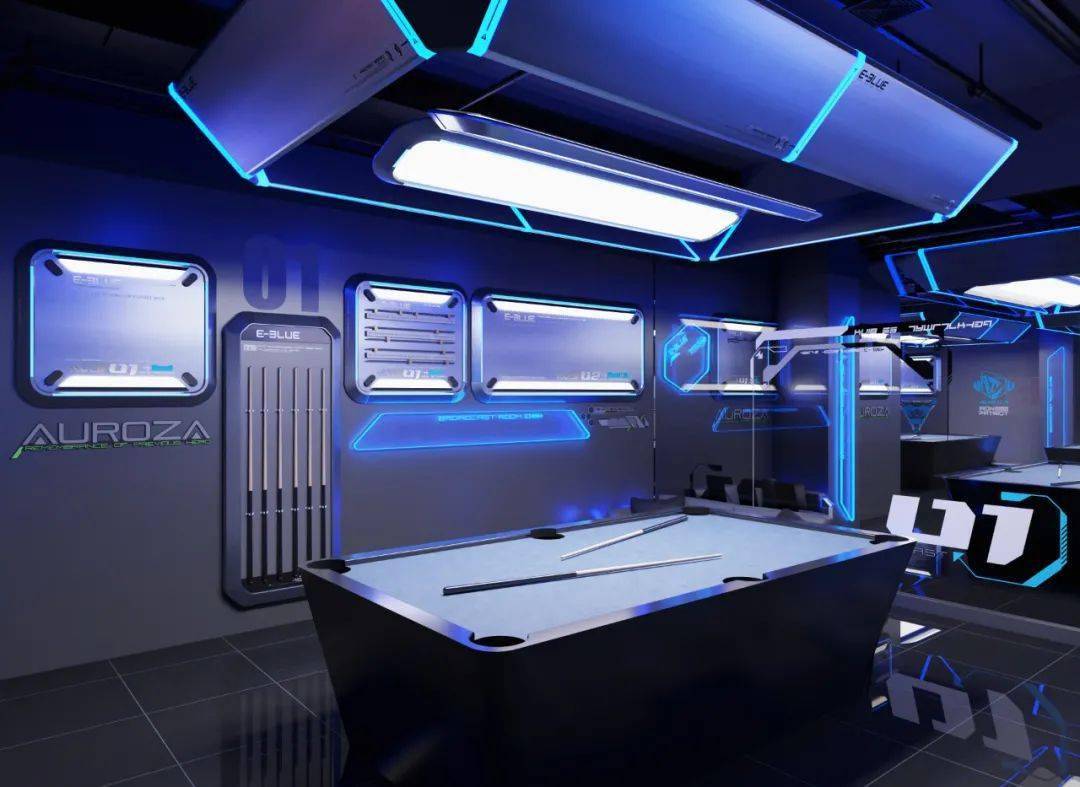 宜博电竞馆陆河岁宝店试业啦集五黑房对战区桌球棋牌等