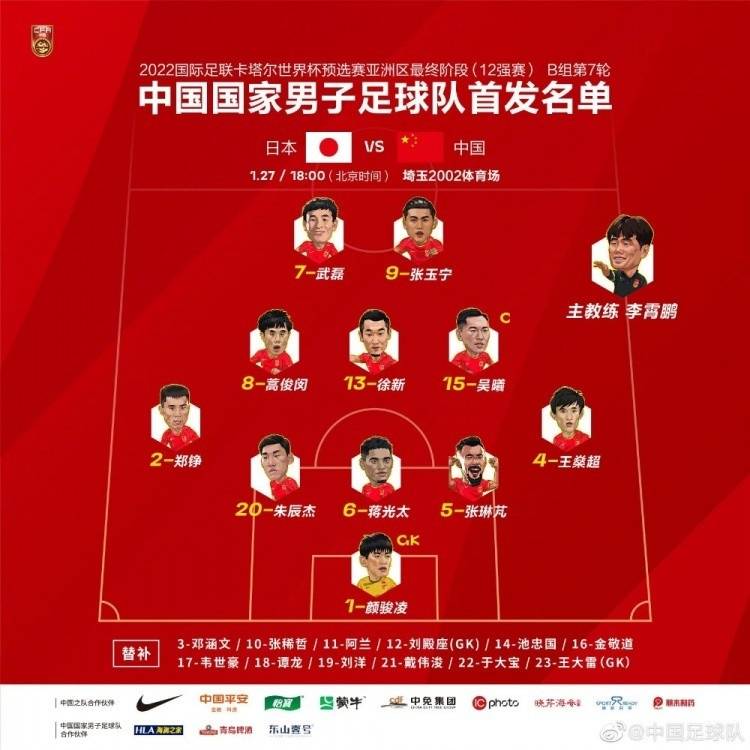 后腰|国足开场站位4-4-2，王燊超占据后腰位置