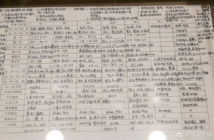 被举报的衡水二中与被点赞的清华学霸两张作息时间表告诉你假期是给