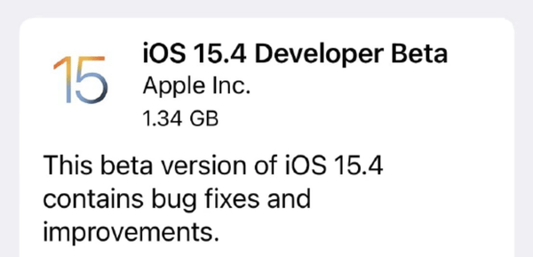 iOS 15.4開發者測試版來了！支持帶口罩解鎖iPhone 科技 第1張