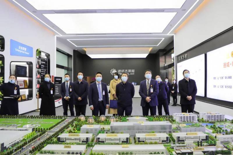 四川省委组织部副部长陈冠松调研通威太阳能