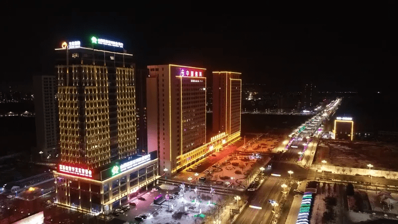 火树银花入夜阳泉这个县城靓了