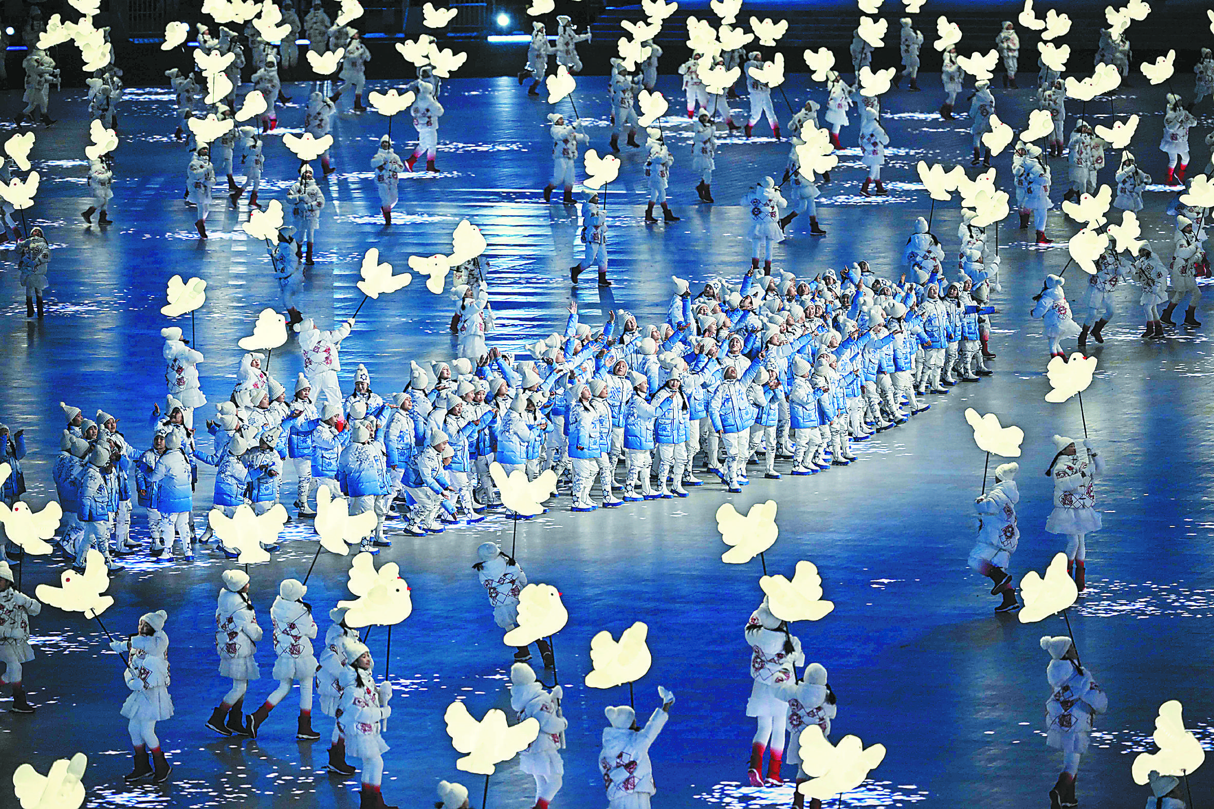 冬奥会和平鸽造型图片