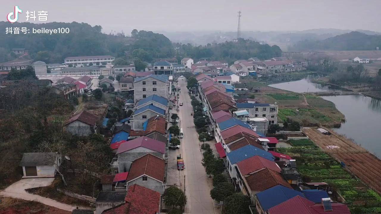 航拍漆河镇涌泉乡航拍最美家乡无人机航拍