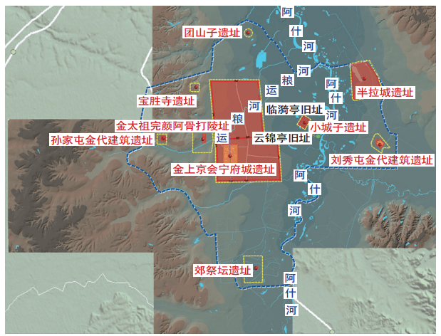 金上京城平面图图片