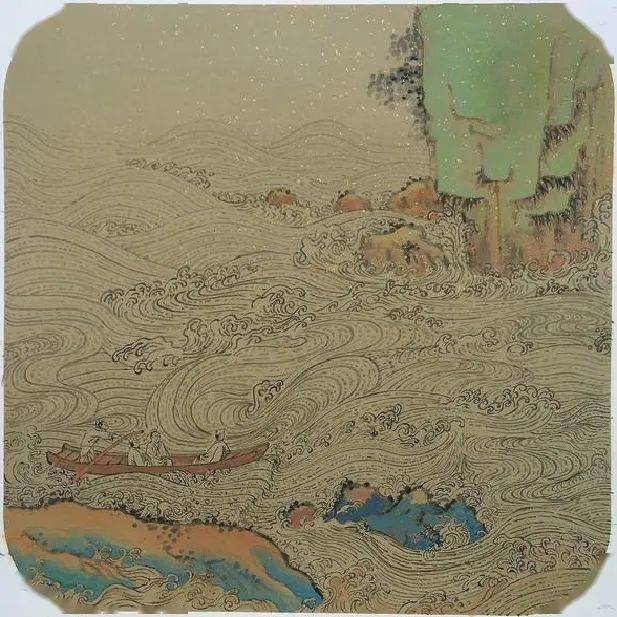 国画教程工笔赤壁夜游