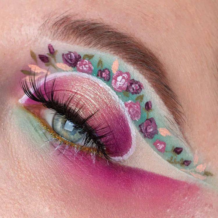 收藏|眼睛上的花朵_彩绘_ha_元起