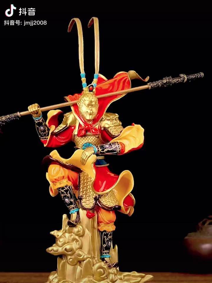 孙悟空摆件齐天大圣摆件彩铜斗战胜佛美猴王铜猴子客厅装饰创意摆件好