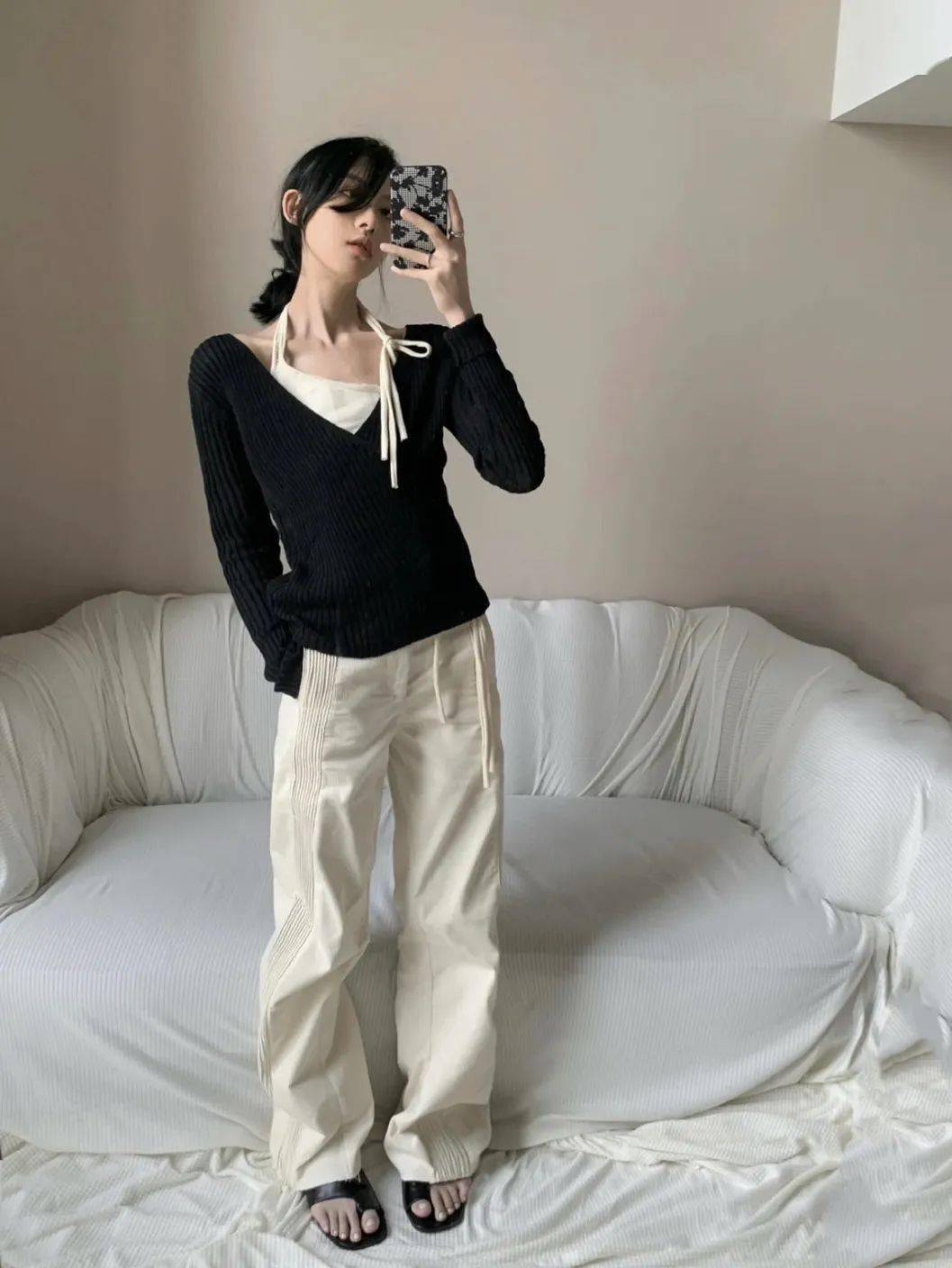or 针织衫+阔腿裤，开春最佳显瘦cp！