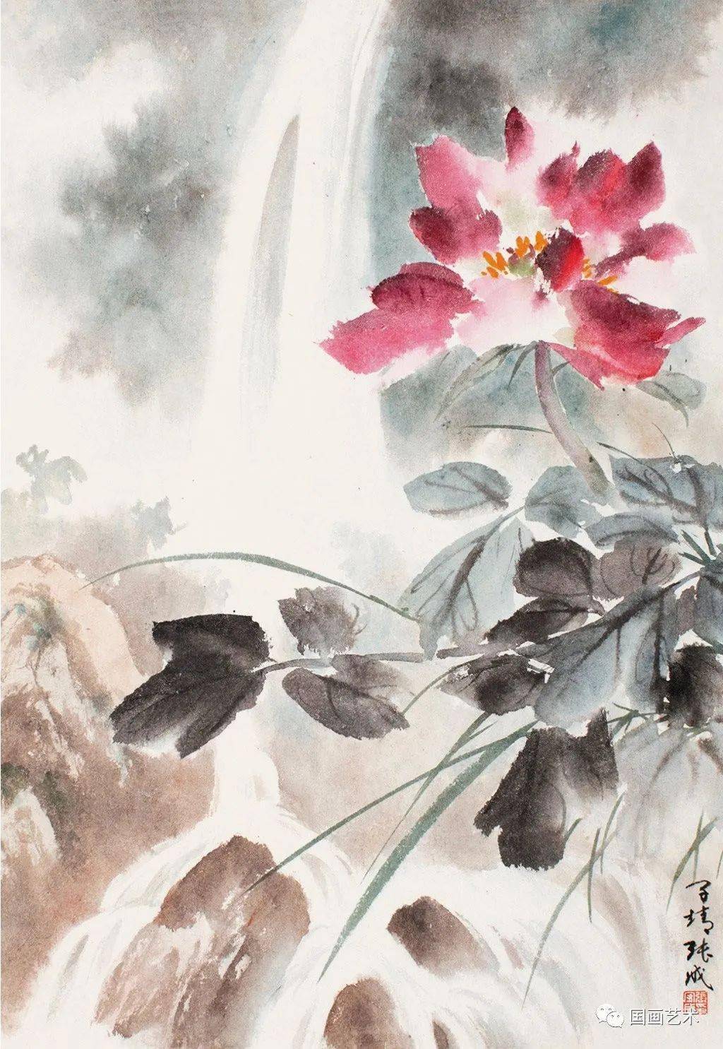 牡丹瀑布国艳带酒雪蕉图琅玕云外绿竹石图老竿新秀风竹新篁一竿晴翠江