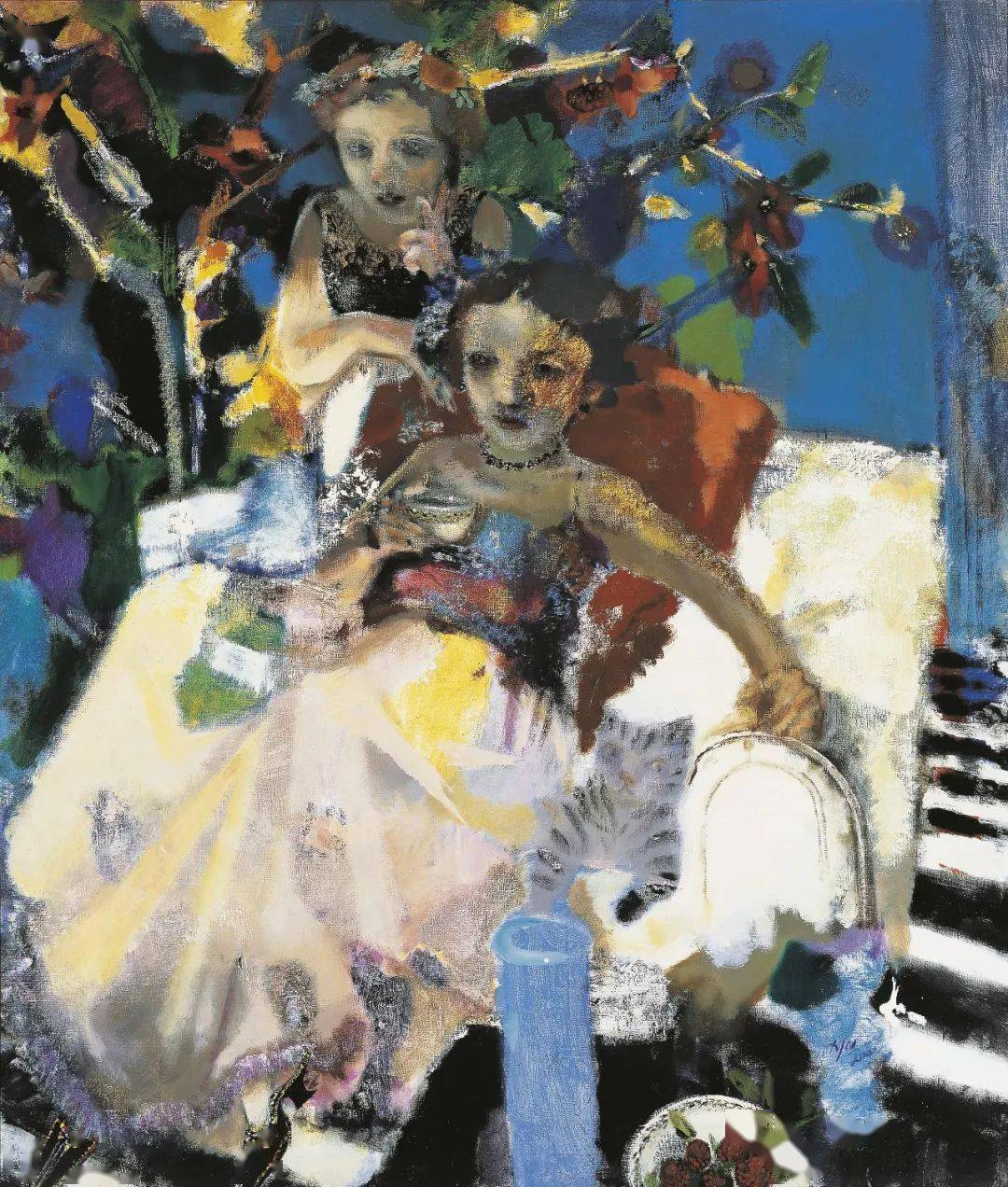 夏俊娜运用油画丰富的表现力,对生活的浪漫象征表达.