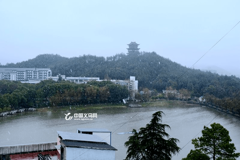 义乌上溪大草坪下雪图片