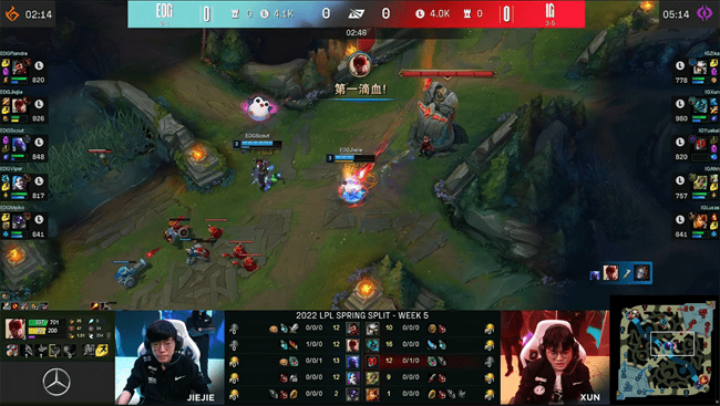 中路|LOL-LPL：Viper金克丝华丽操作带队翻盘，EDG面不改色2-0击败iG