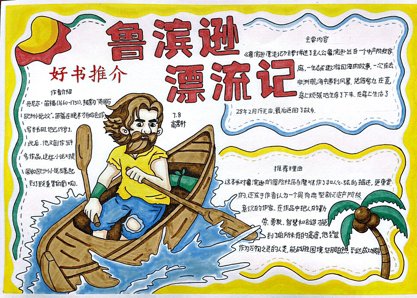 外,同学们还读了很多好书,纷纷将假期里读过的好书,制作成精美的海报