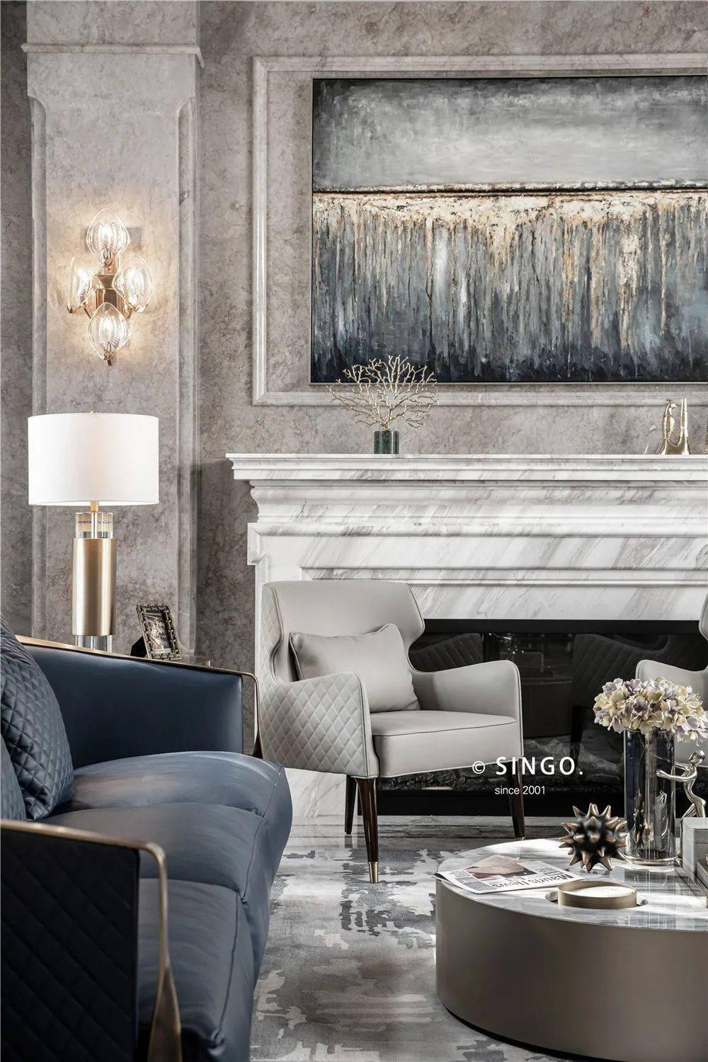 大理石高级灰法式轻奢别具一格的奢华浪漫