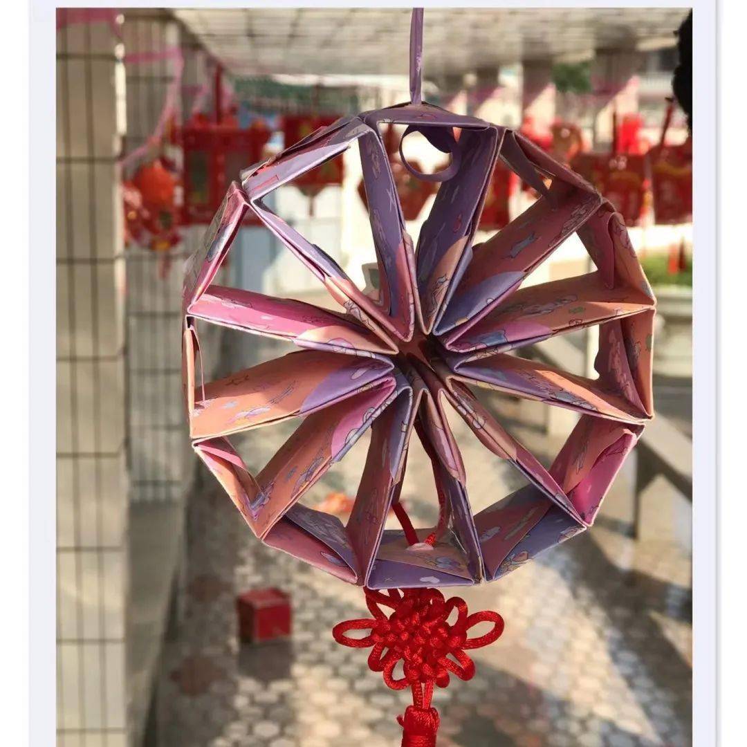 特色教育张灯结彩点亮校园龙海一中人民路校区手工花灯展