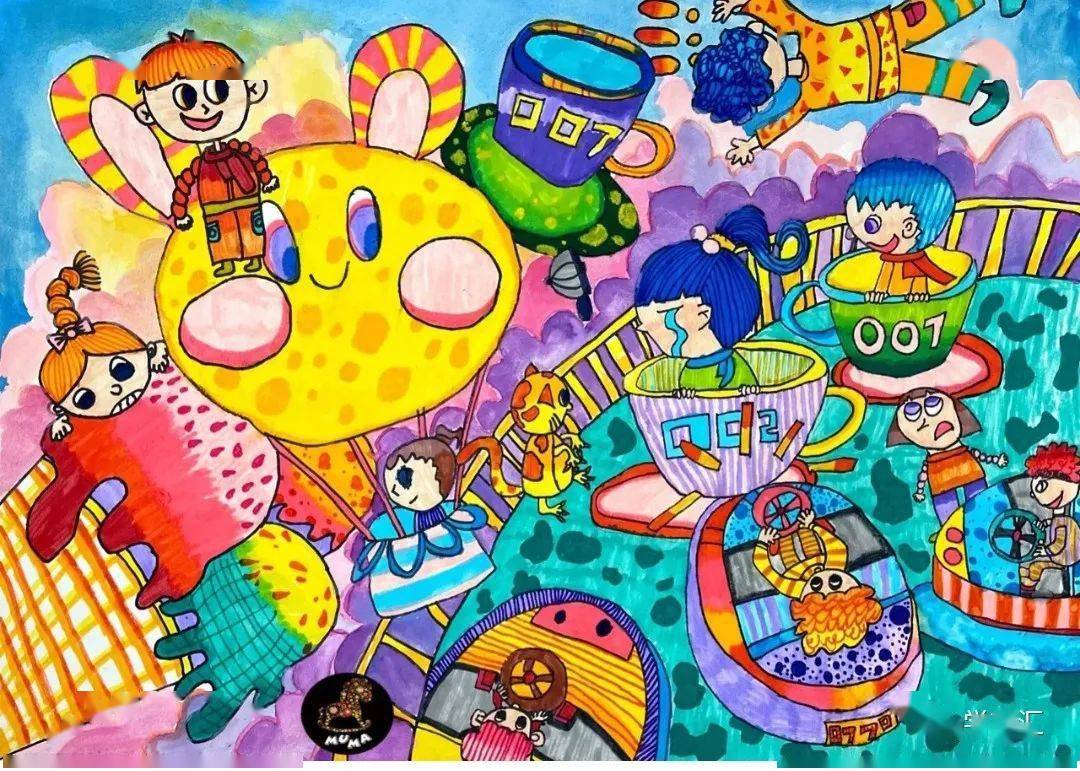 儿童创意画脑洞大开的思想者