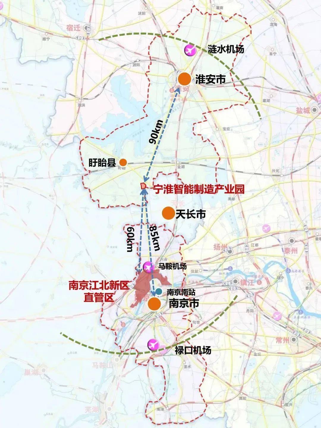 市委副书记,代市长夏心旻率南京党政代表团赴淮安,考察位于盱眙的宁淮