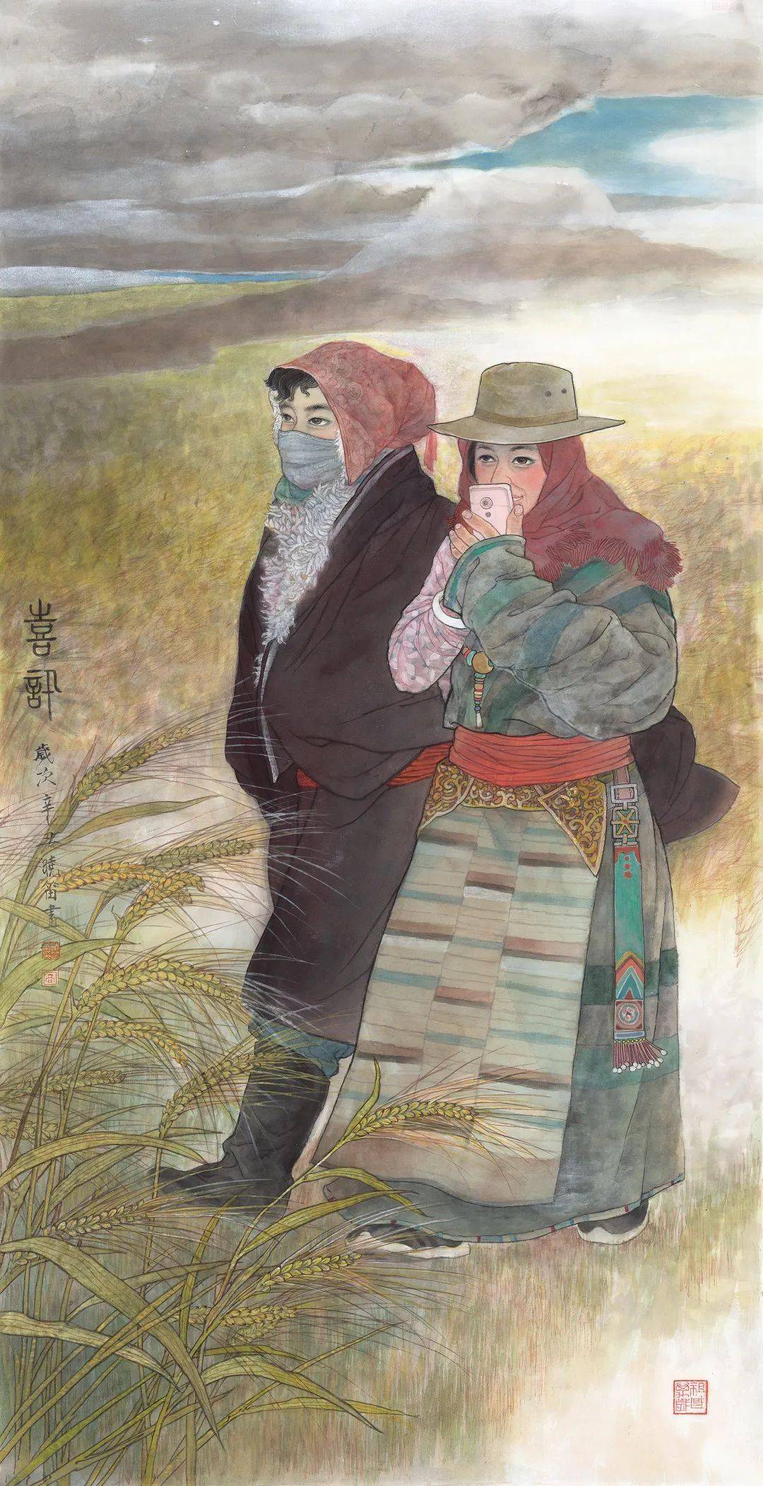 冰午后108cm×50cm黄英萍羌乐·乐138cm×68cm侯文华月光曲139cm×68