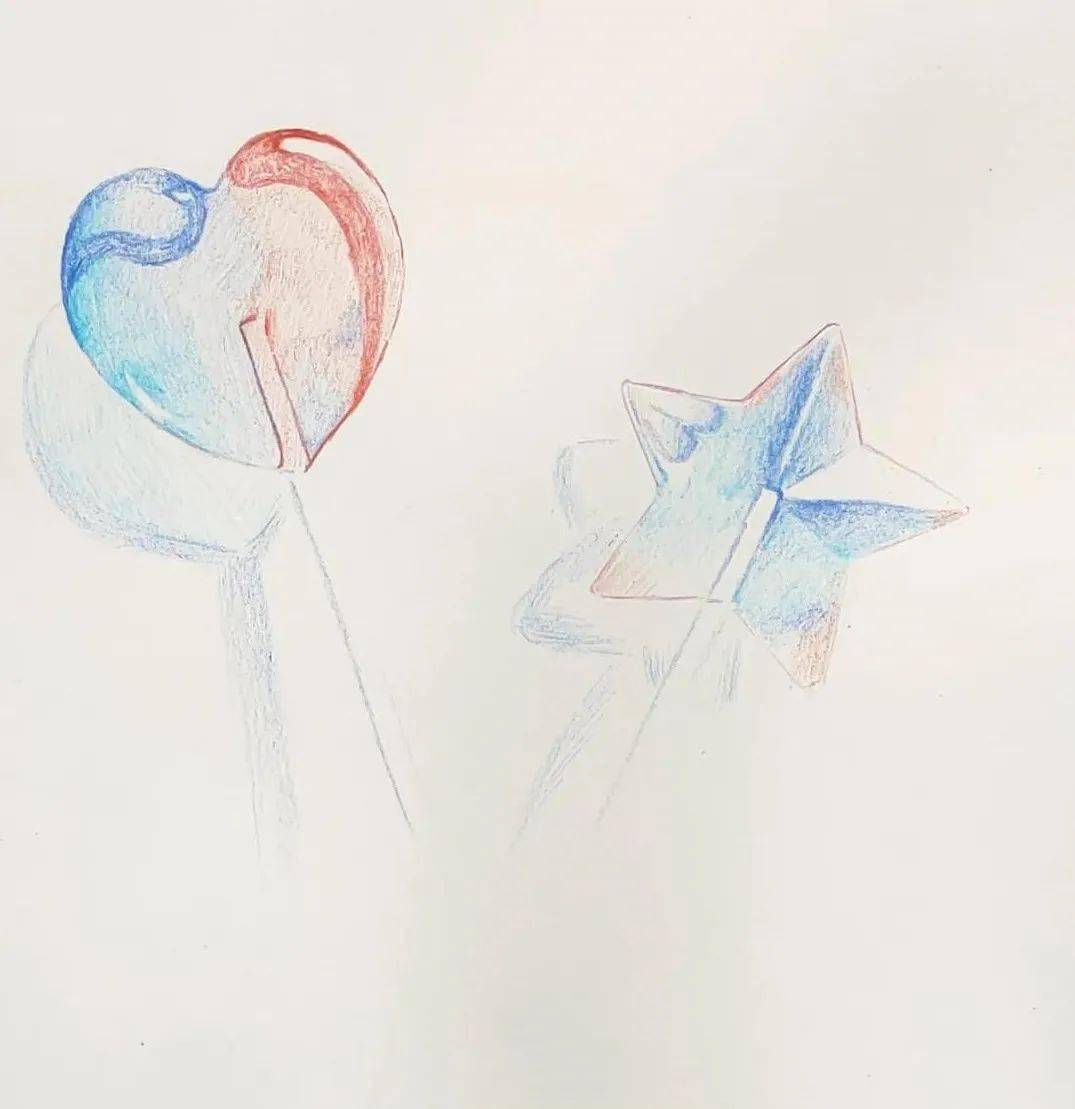 彩铅炫彩星空棒棒糖画法步骤