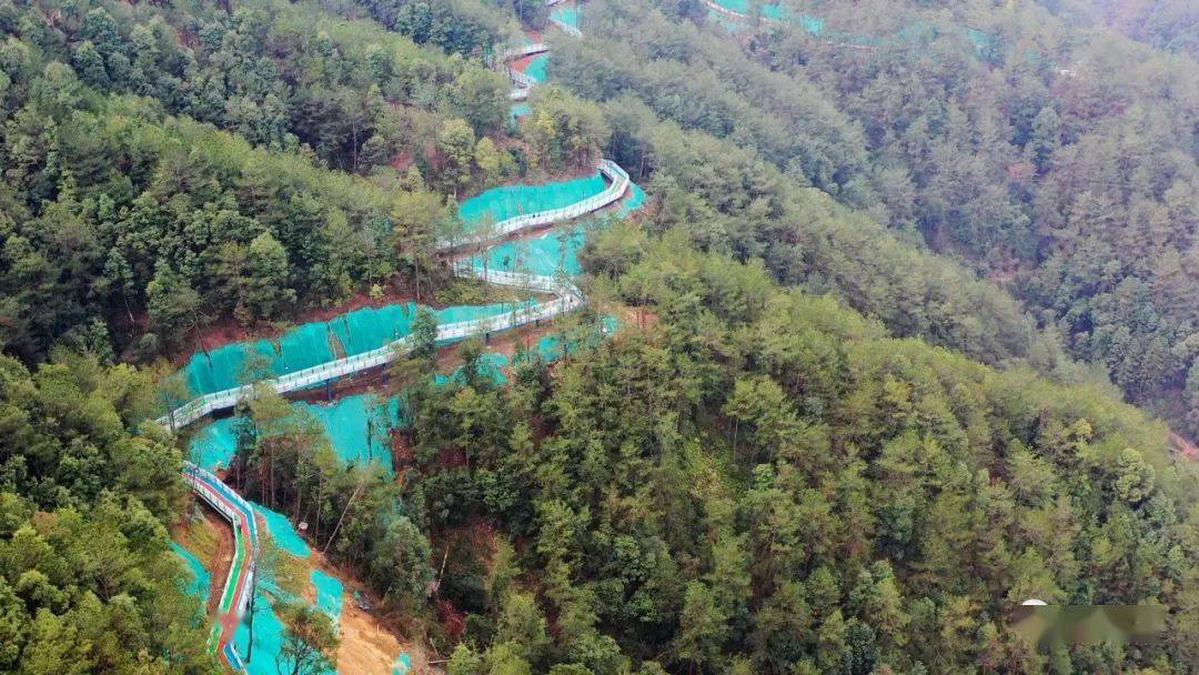 长汀南屏山栈道路线图图片