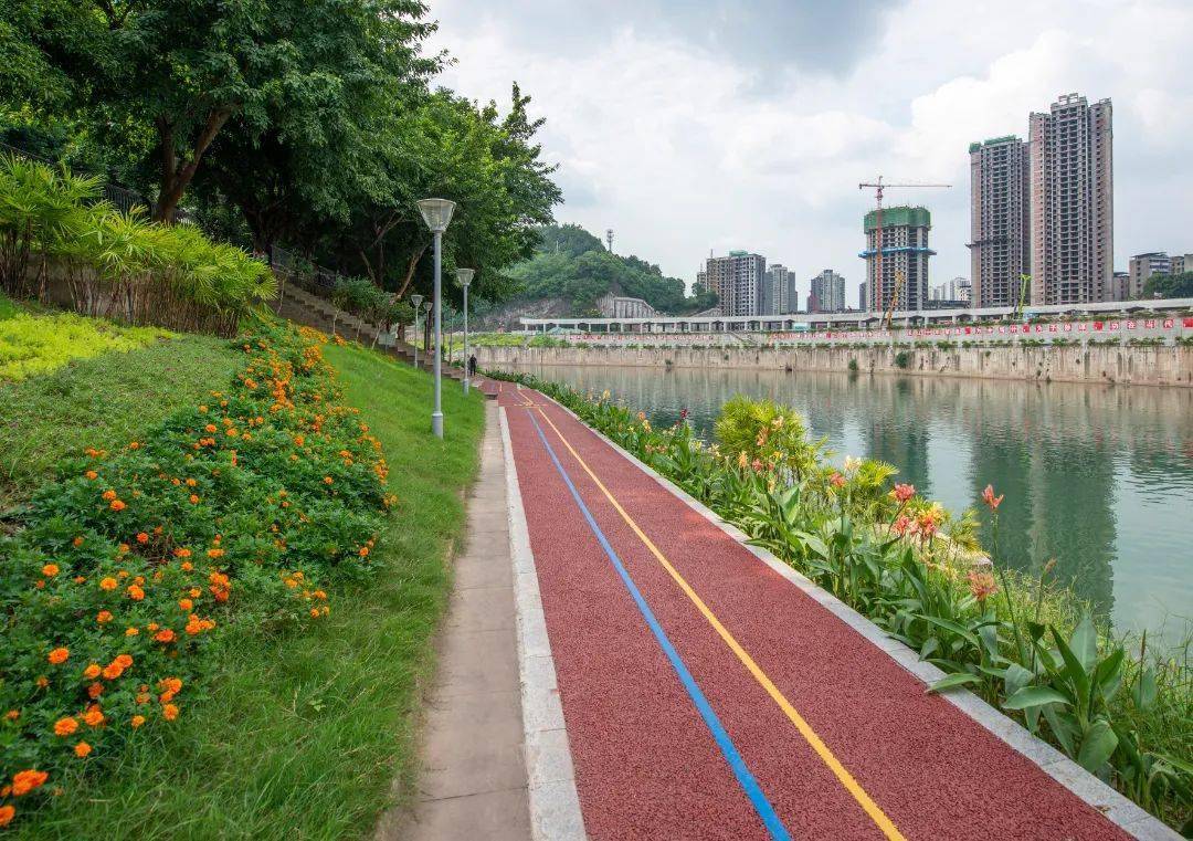 春光里——綦江河畔景如画_滨河_步道_跑道