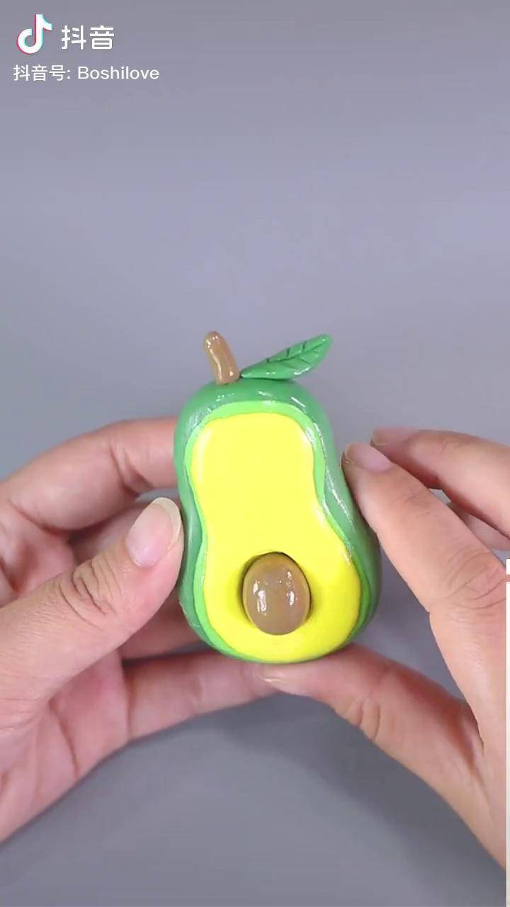 牛油果粘土教程看我做的像不像粘土