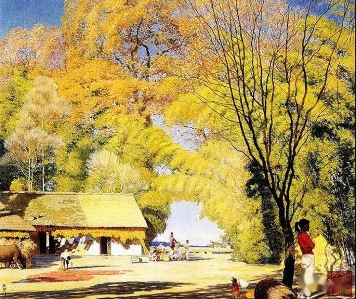 中国田园风油画,美醉了!_风景画_成都_作品