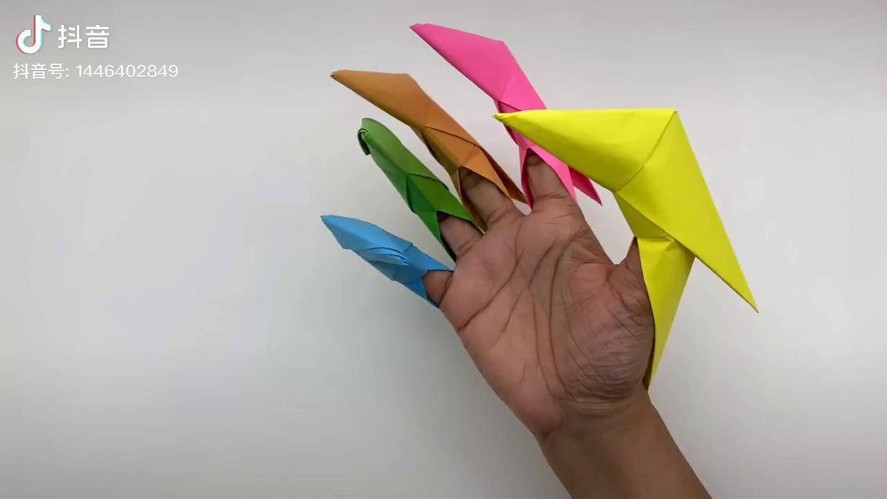折纸手指套爪子 简单图片