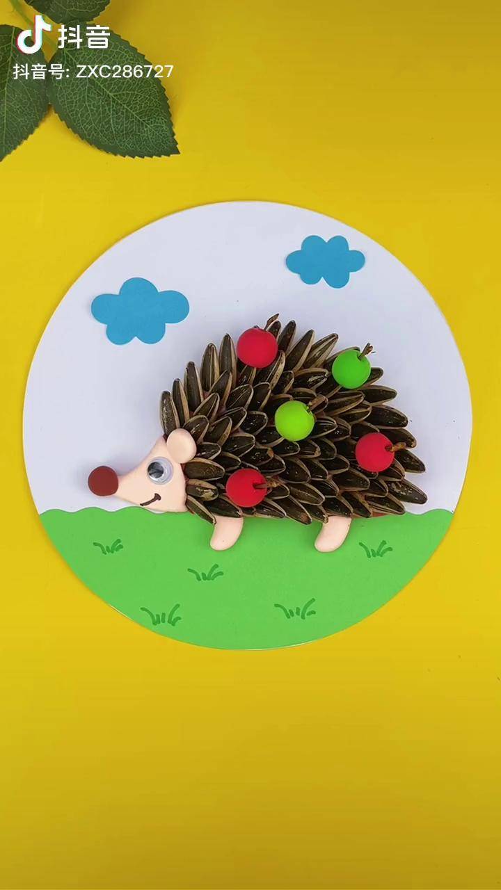 瓜子壳创意画 幼儿园图片