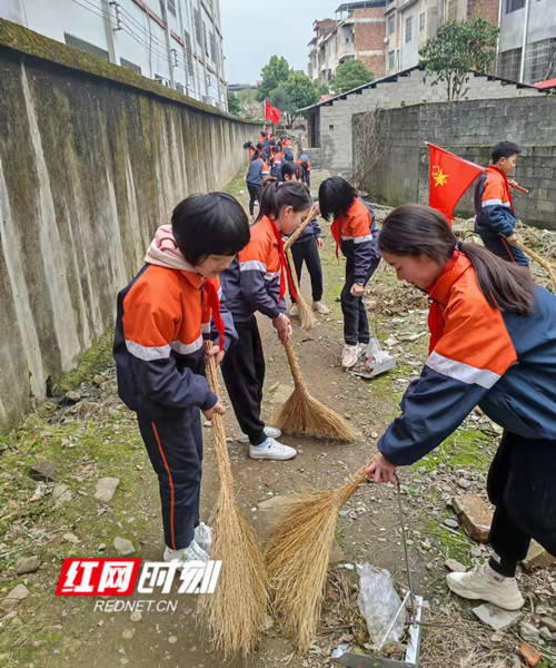 零陵区石岩头镇中心小学开展学雷锋志愿服务活动