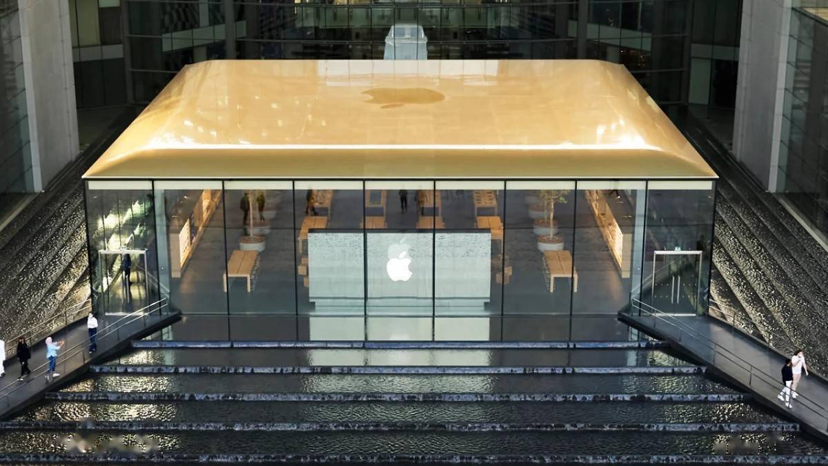 通透大气的玻璃幕墙,巨大的发光 logo ,金属的光泽,木制的长桌