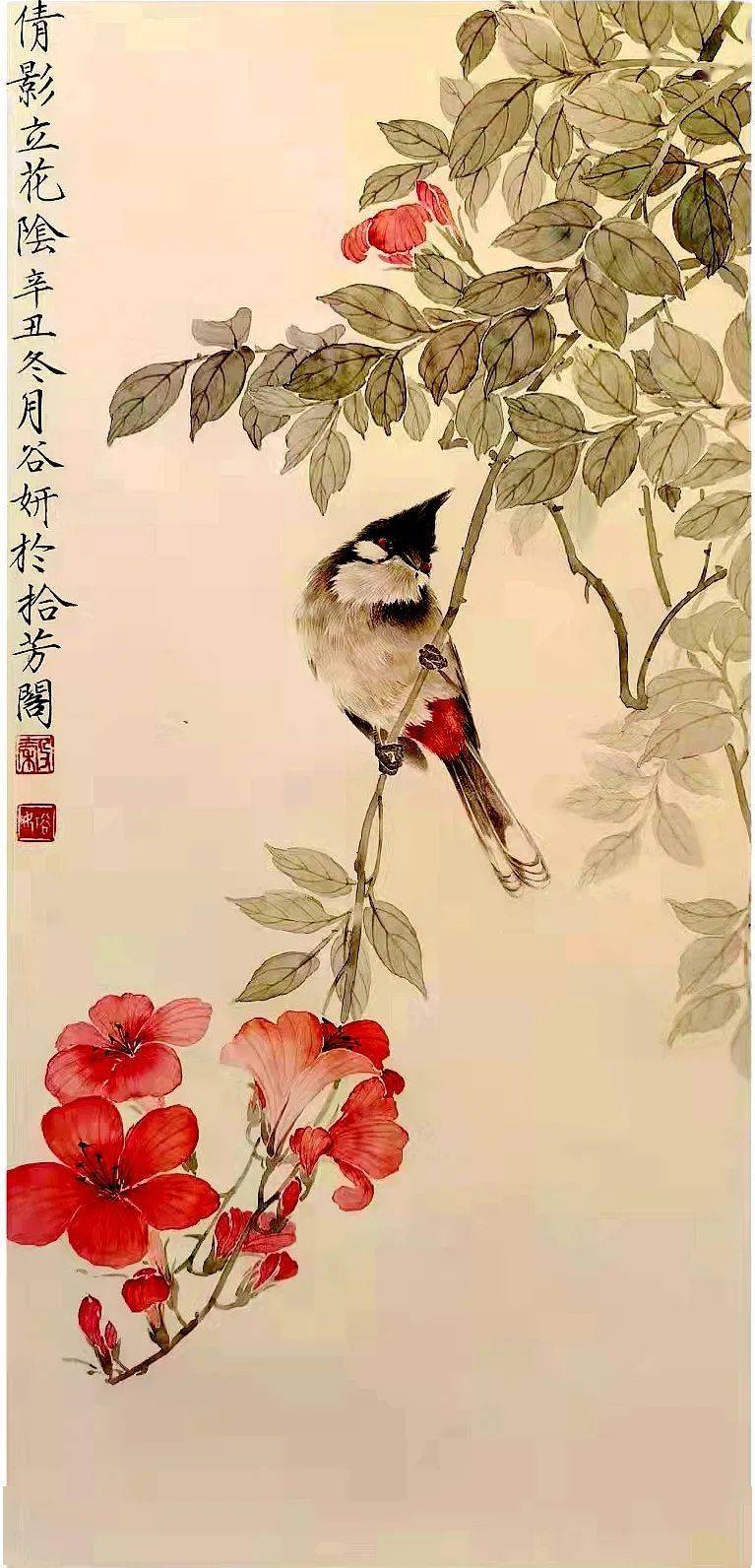 三八节小写意画国画图片